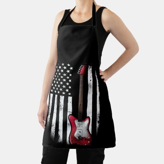 Tablier Guitare électrique Américain Drapeau Lecteur de mu (Insitu)