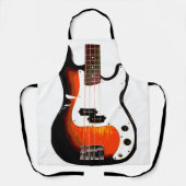 Tablier Guitare électrique en noir (Recto)