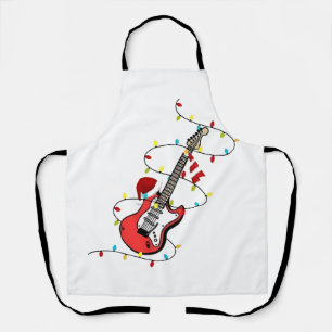 Tablier Guitare électrique Santa Claus Musique Noël Amant