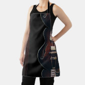 Tablier Guitare Électrique Sur Fond Noir (Insitu)