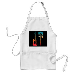 Tablier Guitare Rétro Guitariste Guitare Basse Électrique