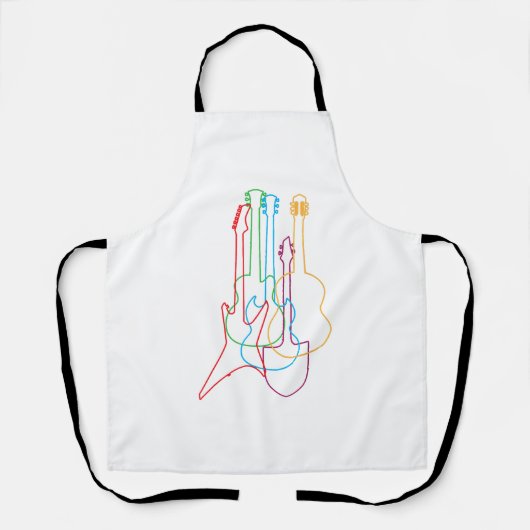 Tablier Guitares de couleur Electric Acoustic classique ca (Recto)
