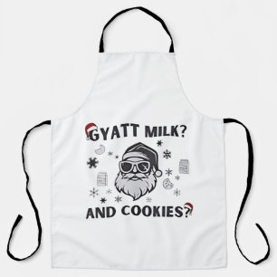 Tablier Gyatt Lait et Biscuits Drôle de Père Noël Gen Alph