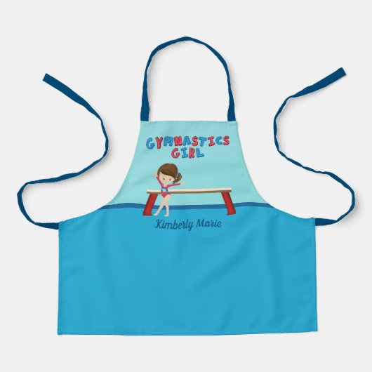 Tablier Gymnastique mignonne fille Custom Blue Gymnaste en (Recto)