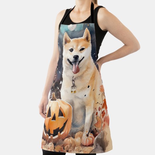 Tablier Halloween Akita Avec Peur Citrouille (Insitu)
