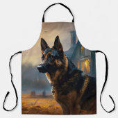 Tablier Halloween allemand shepherd effrayant (Recto)