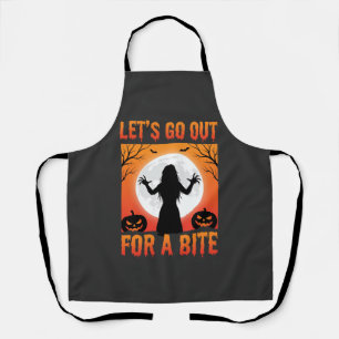 Tablier Halloween Allons Sortir Pour Une Morsure Horreur