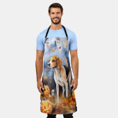 Tablier Halloween Anglais Foxhound Avec Citrouille (Porté)