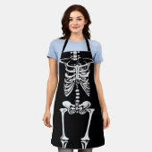 Tablier Halloween Aprons, Halloween Skelton Impression gra (Porté)