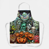 Tablier Halloween Art amusant (Recto)