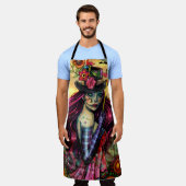 Tablier Halloween Art Sugar Skull par Molly Harrison (Porté)