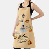 Tablier Halloween avec les Fantômes Citrouille Araignées e (Insitu)