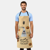 Tablier Halloween avec les Fantômes Citrouille Araignées e (Porté)