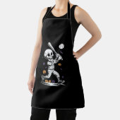 Tablier Halloween Baseball Skeleton Hitting (Insitu)