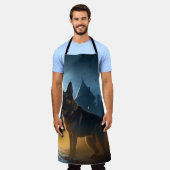 Tablier Halloween berger allemand effroi (Porté)