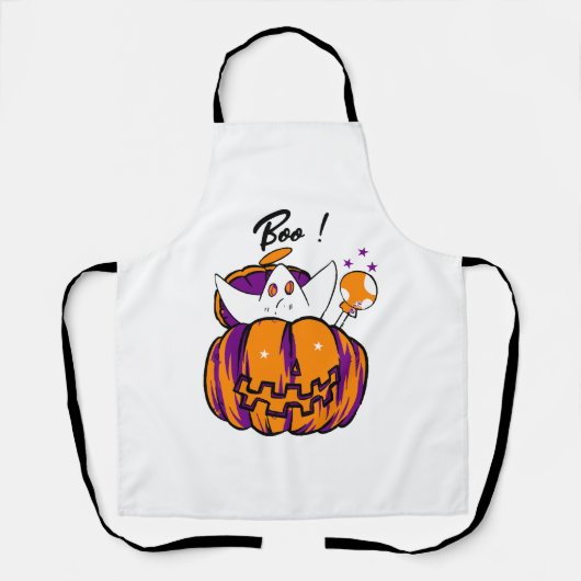 Tablier Halloween Boo (Recto)