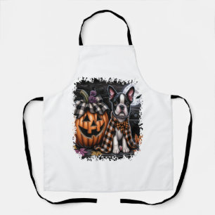 Tablier Halloween Boston Terrier Dog