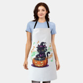 Tablier Halloween chat Dj T-shirt surdimensionné (Porté)