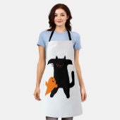 Tablier Halloween chat effrayé (Porté)