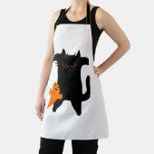 Tablier Halloween chat effrayé (Insitu)