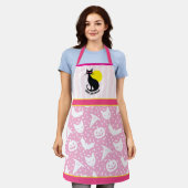 Tablier Halloween Chat Retro Halloween Apron (Porté)