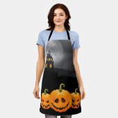Tablier Halloween Citrouille Apron (Porté)