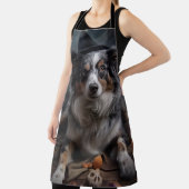 Tablier Halloween Citrouille berger australienne effraie (Insitu)