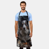 Tablier Halloween Citrouille berger australienne effraie (Porté)