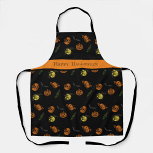 Tablier Halloween/citrouille/chapeaure