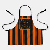 Tablier Halloween Citrouille Orange Trick ou traitement (Recto)