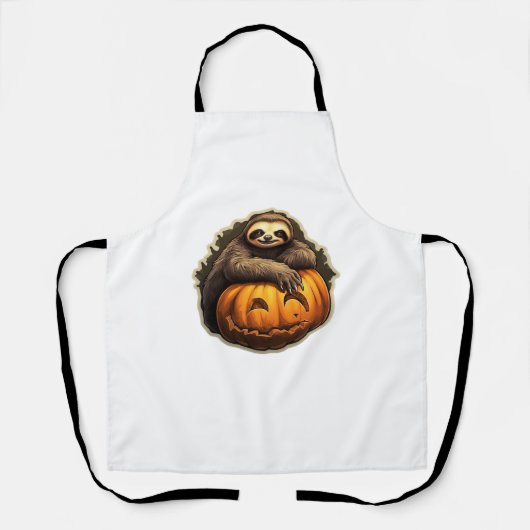 Tablier Halloween classique à thème Sloth T-shirt (Recto)