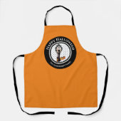 Tablier Halloween classique élégant robe noire orange (Recto)