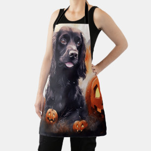 Tablier Halloween Cocker Spaniel Avec Citrouilles