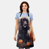 Tablier Halloween Cocker Spaniel Avec Citrouilles (Porté)