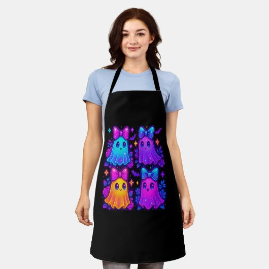 Tablier Halloween Coquette Iridescente (Porté)