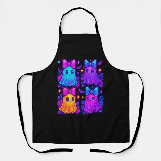 Tablier Halloween Coquette Iridescente (Recto)