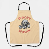 Tablier Halloween crâne de la saison éffrayante (Recto)