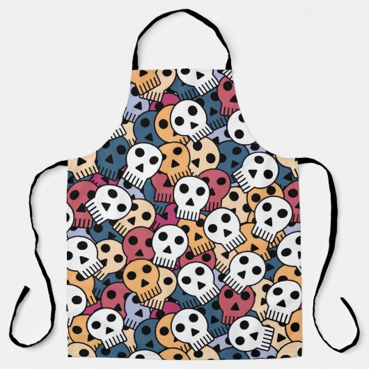 Tablier Halloween crânes (Recto)