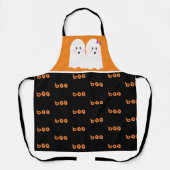 Tablier Halloween Cute Ghost Ghoul Orange Black (Recto)