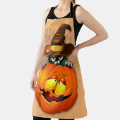 Tablier Halloween Cute Kitty Witch et ami Citrouille (Insitu)
