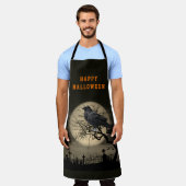 Tablier Halloween Dark Raven Gothique (Porté)