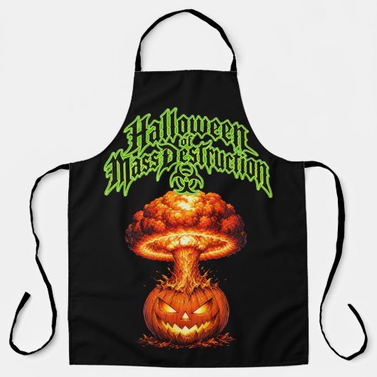 Tablier Halloween de destruction massive Jack-o'-lanterne (Recto)