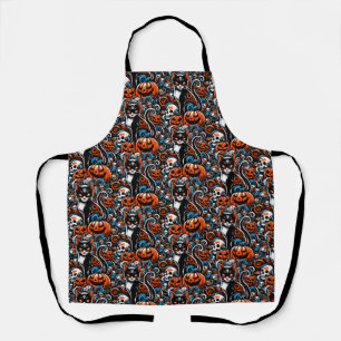 Tablier Halloween Eerie Cat Skuls