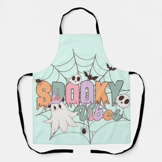 Tablier Halloween éffrayant Vibes (Recto)