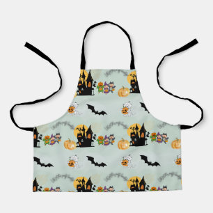Tablier Halloween fantômes citrouille sorcière enfants tab
