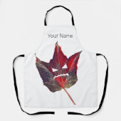 Tablier Halloween Feuilles de feuillage d'automne automne  (Recto)