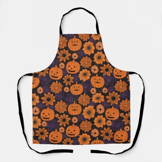 Tablier Halloween floral (Recto)