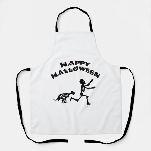 Tablier Halloween garçon et chien (Recto)