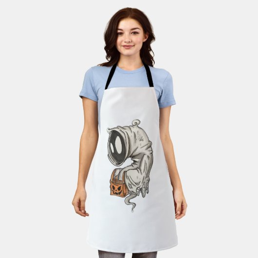 Tablier Halloween Ghost (Porté)