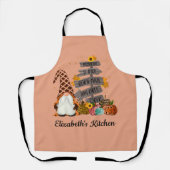 Tablier Halloween Gnomes, Automne, Citrouille Apron (Recto)